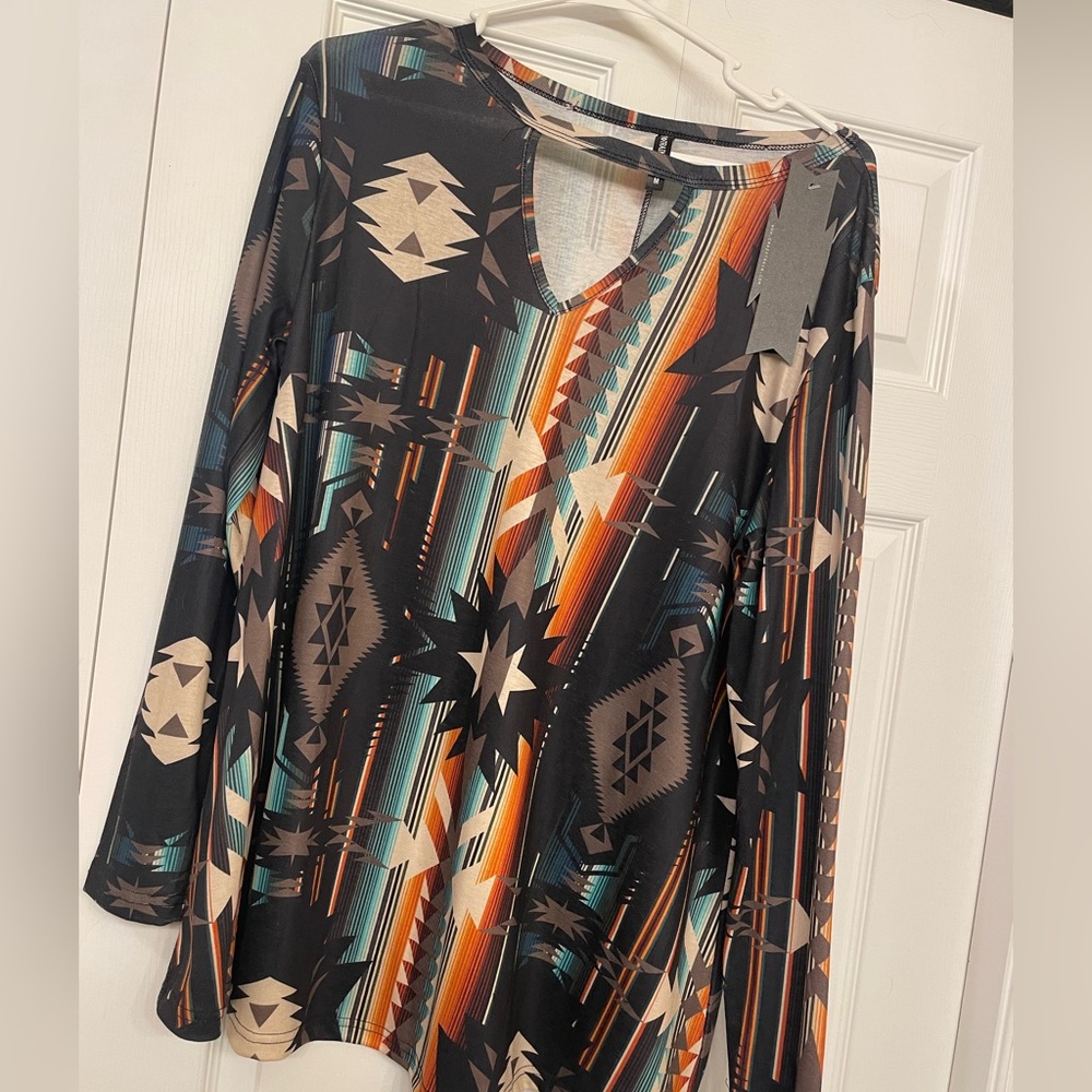 Crazy Train Southwest Vibe Long Sleeve Top